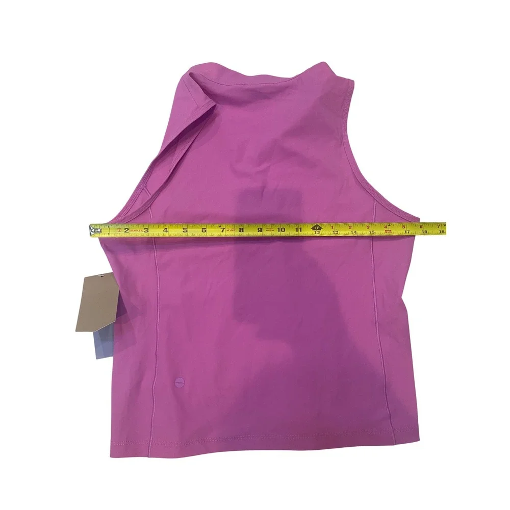Avia Tricot Tank Fleur Pink Quarter Zip Mock Neck Sleeveless Top Large 12-14 NEW - Picture 8 of 9